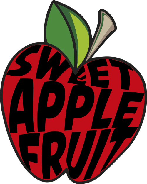 drawing apple fruit