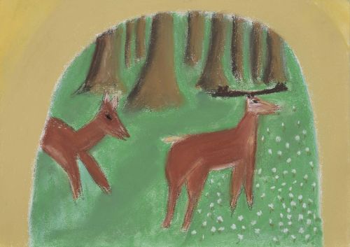 drawing picture painting deer