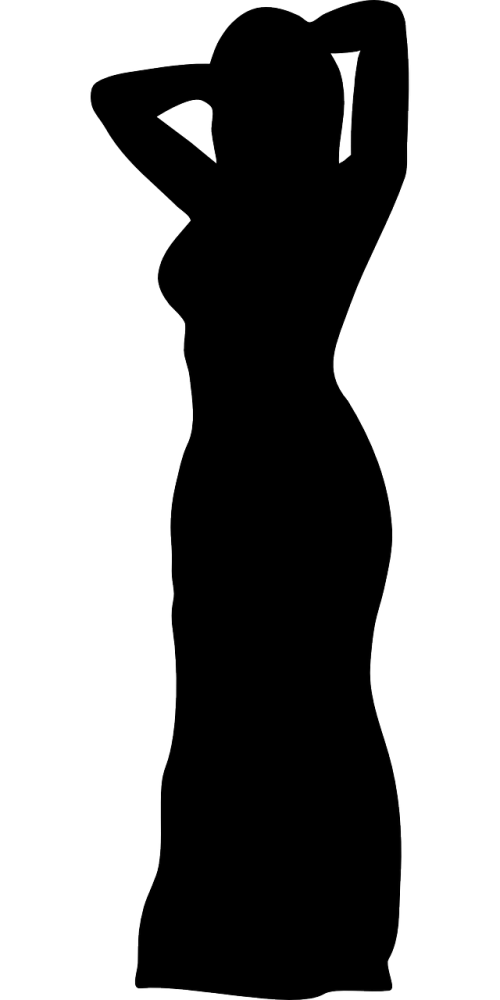 dress silhouette woman