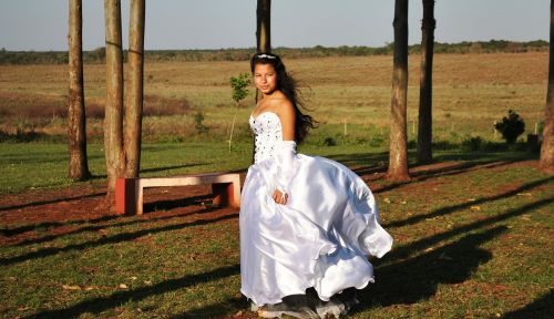 dress princess in the field