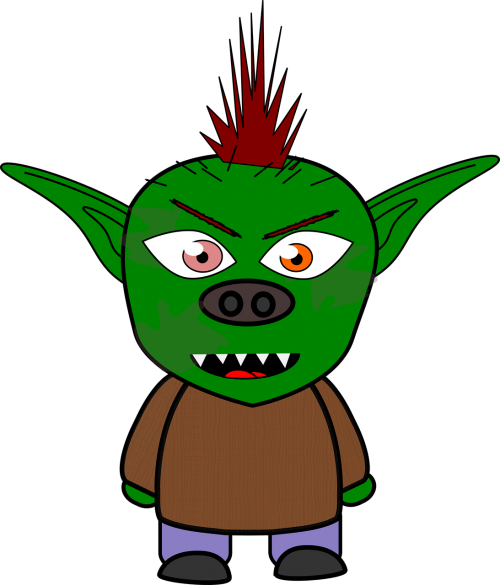 dress-up head goblin monster