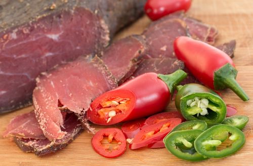 dried beef meat processed