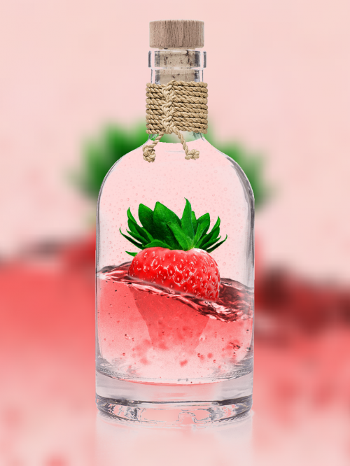 drink bottle strawberry