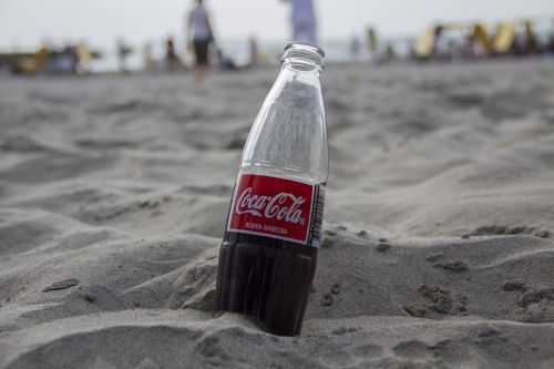 drink coca cola beach