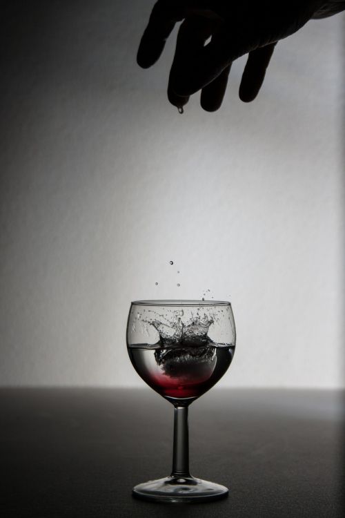 drinking wine glass ice