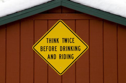Drinking And &amp; Skiing Warning Sign