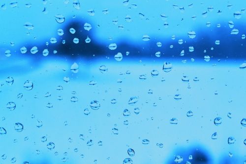 drip blue window