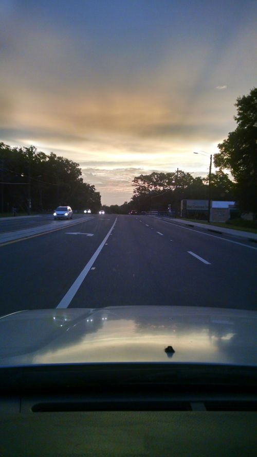 driving cruising dawn