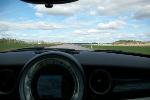driving steering wheel road