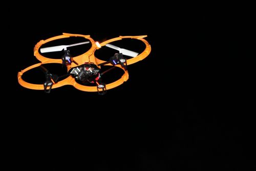 drone flight at night