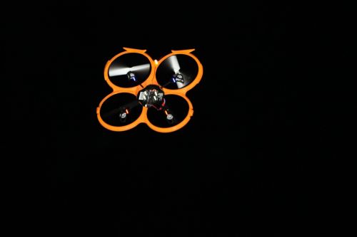 drone flight at night