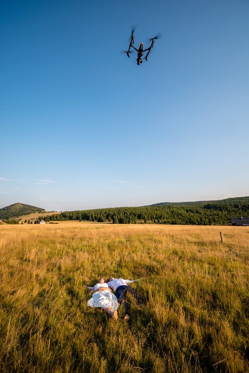drone  wedding  mountains