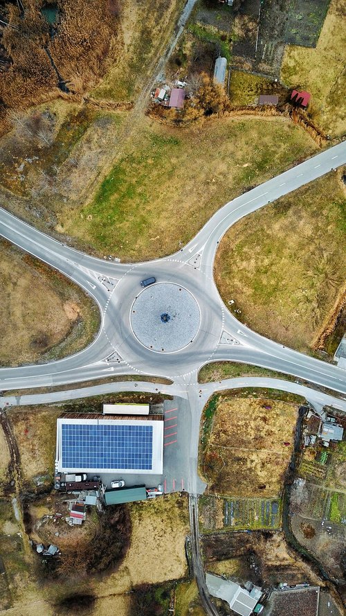 drone  traffic  roundabout