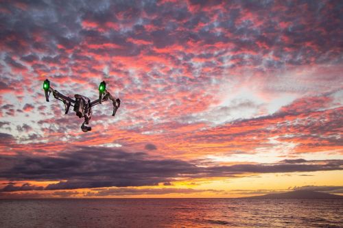 drone sunset dusk