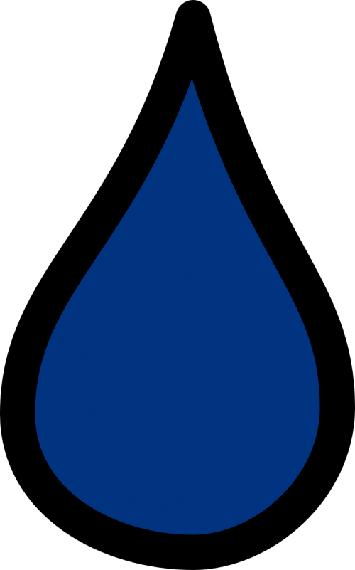drop blue water