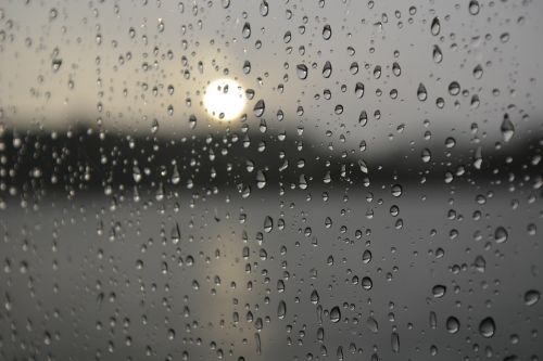 drop of water rain window