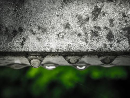 drop of water metal rain