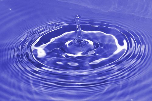 drop of water blue wave