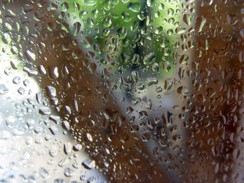 drop of water glass window