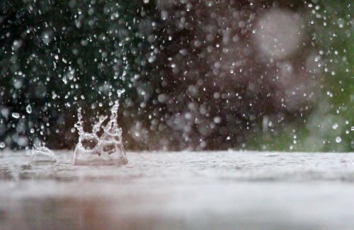 drop of water rain table
