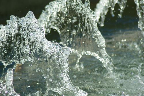 drops of water cascade bubbles