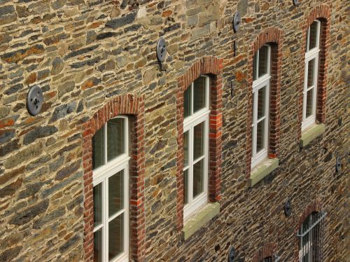dry stone house window perspective