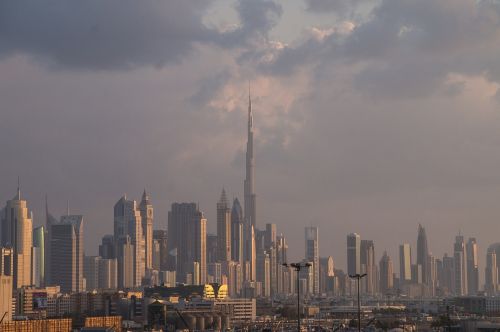 dubai clouds skyline