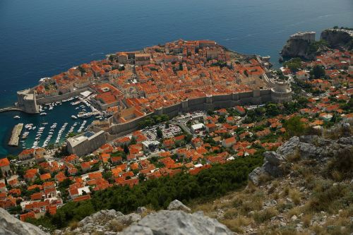 dubrovnik view the roofs