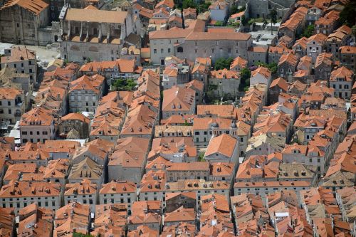 dubrovnik old town roofs