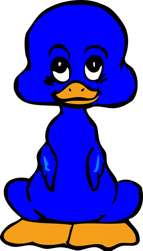 duckling blue cute