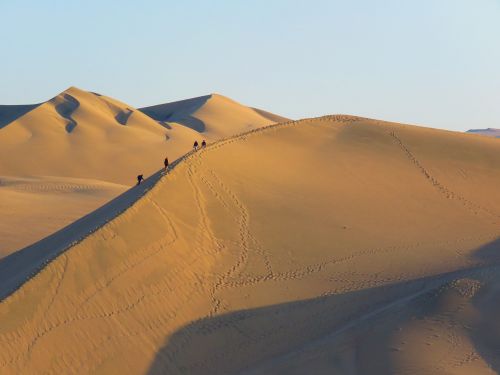 dunes desert sunset