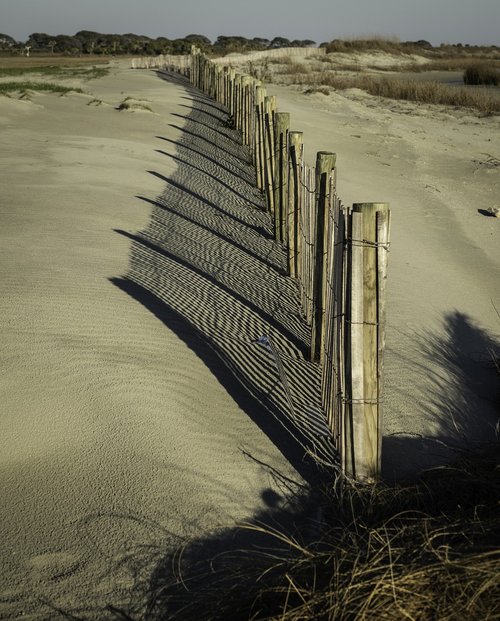 dunes  fence  shadow