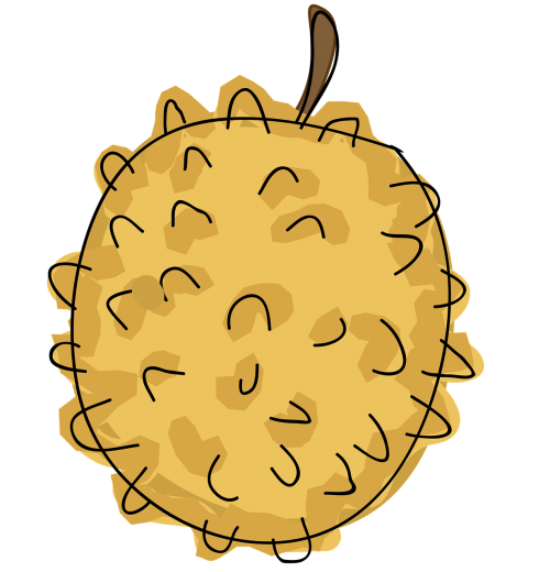 durian fruit cartoon