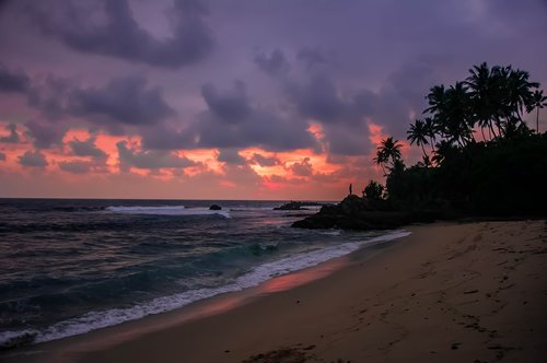dusk  beach  sunset