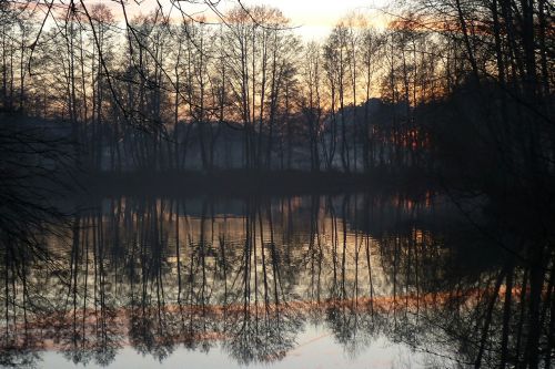 dusk twilight lake