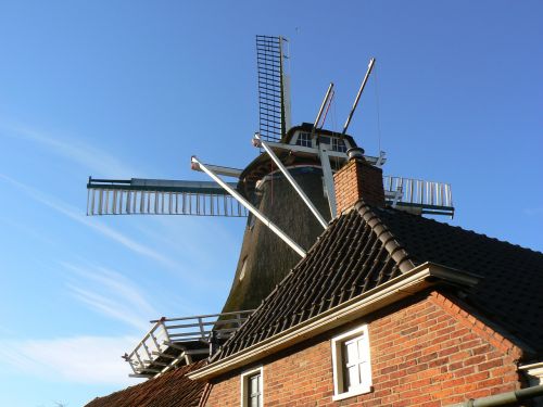 dutch windmill sky