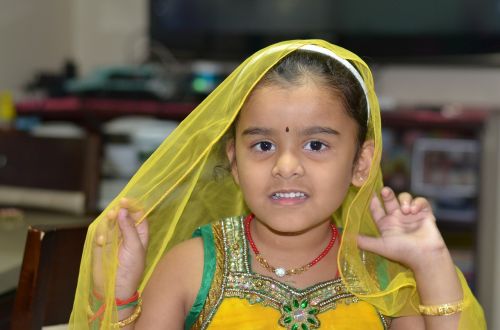 girl child saree