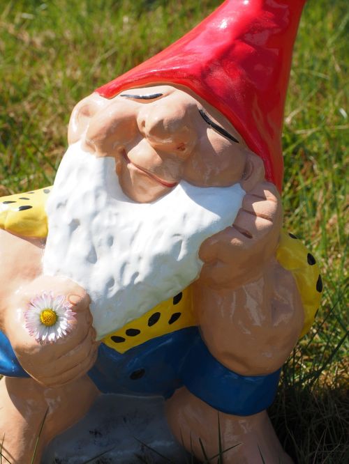 dwarf garden gnome satisfied