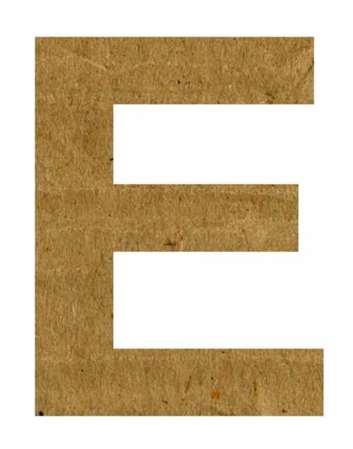 e alphabet letter
