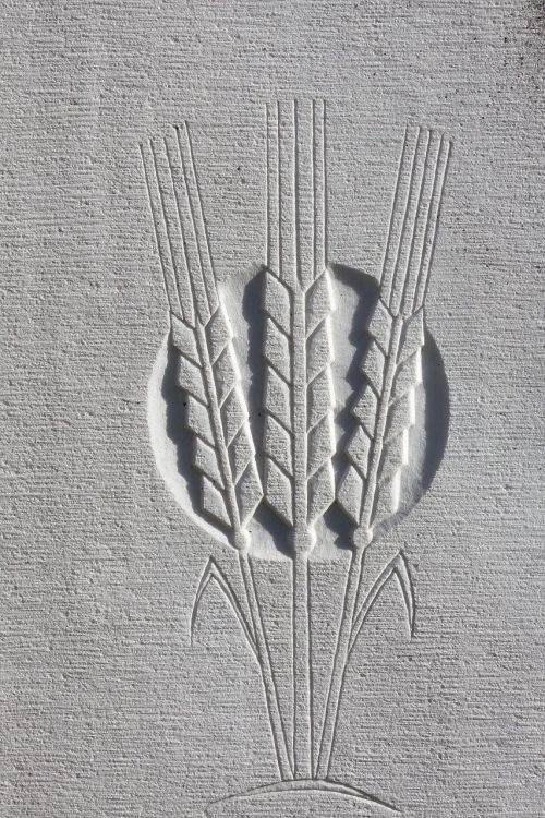 ear wheat rock carving