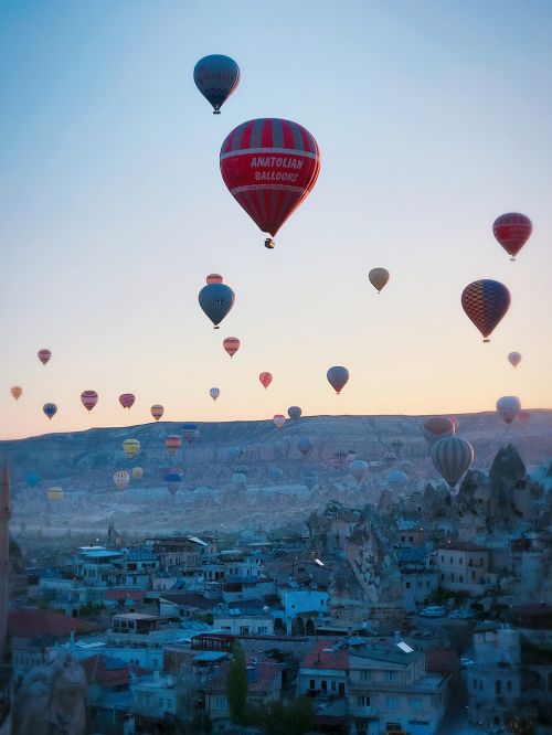 early in the morning cappadocia hot air balloon