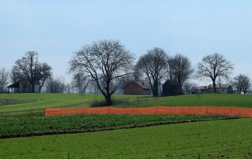 early spring panoramic field