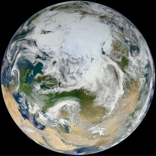 earth arctic view planet