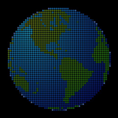 earth planet dots