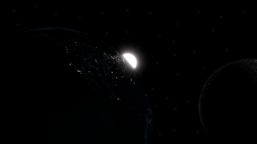 earth space animation