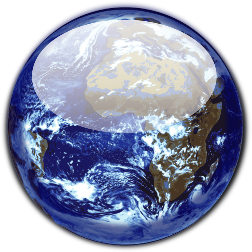 earth globe glossy