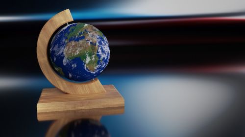 earth globe wood