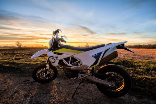 earth motorcycle sunset