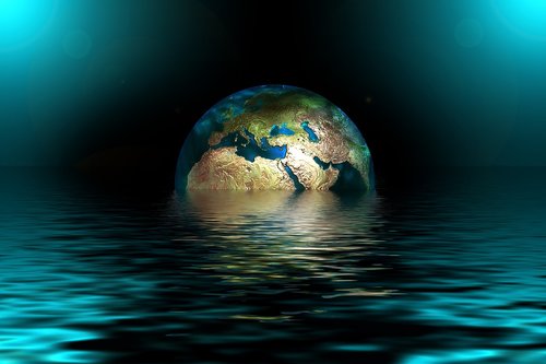 earth  globe  water