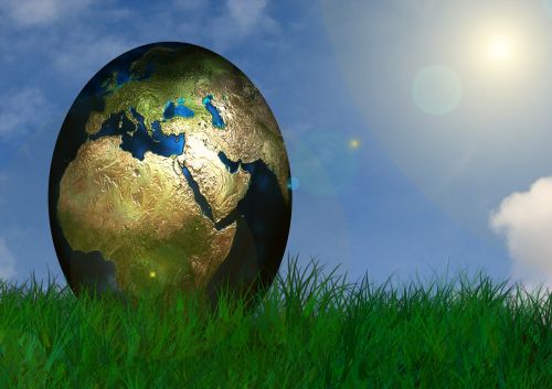 earth globe egg